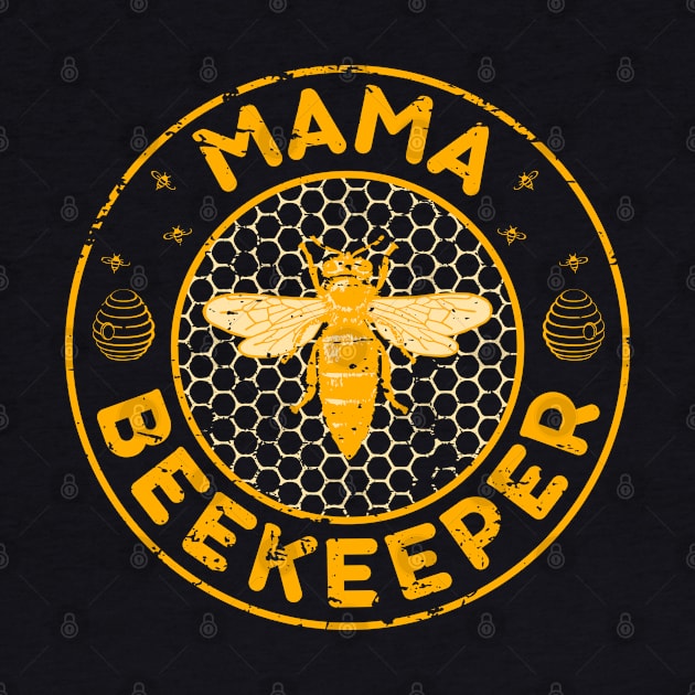 Mama Beekeeper, Bee Whisperer Distressed Retro Style Design by PugSwagClothing